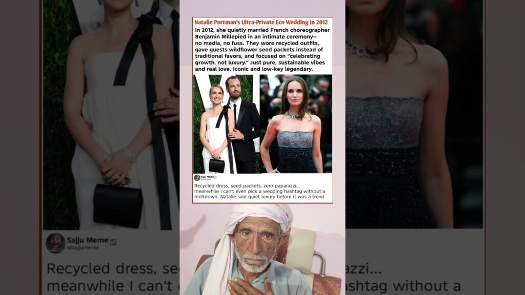 Natalie Portman's Secret Eco Wedding: Recycled Dress & Seed Favors!
