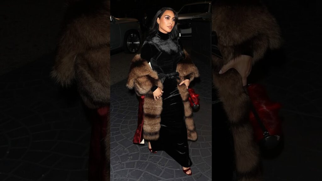 Kim Kardashian Velvet & Fur Chić Glam @ Skims Holiday Party #kimkardashian #fashionpolice #skims