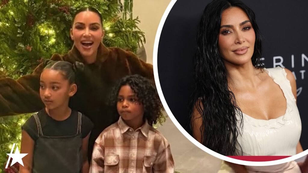 See Kim Kardashian’s Relatable Struggle To Get All 4 Kids In One Family Holiday Photo