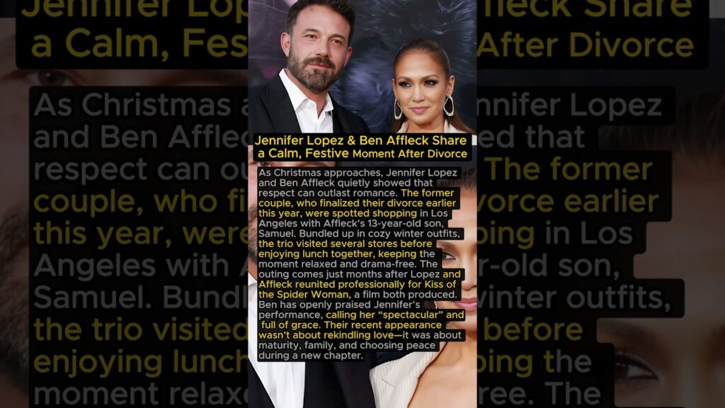 🎄✨ Jennifer Lopez & Ben Affleck Share a Calm, Festive Moment After Divorce