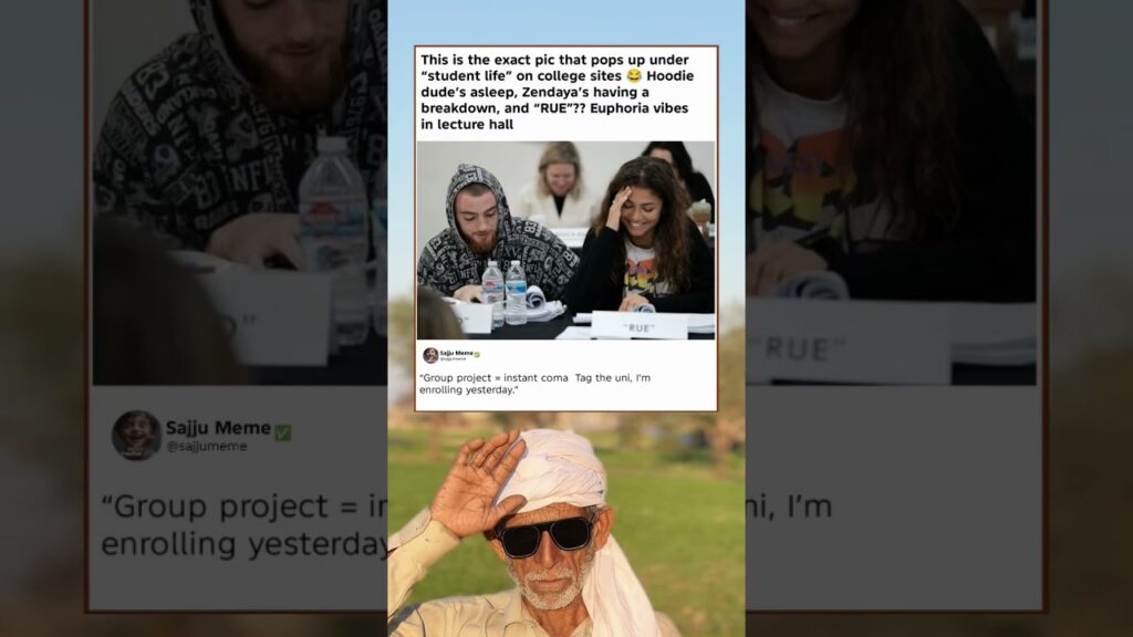 Zendaya's Breakdown & Hoodie Guy Asleep – Real College "RUE" Vibes! 😂#memes#shortsvideo#shorts