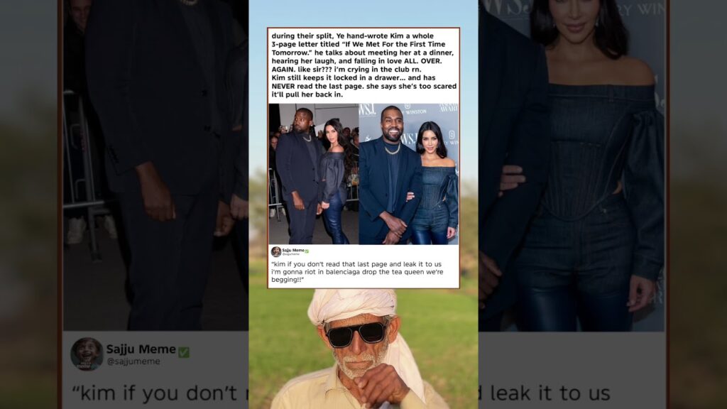 Kanye’s 3-Page Letter Kim Kardashian is SCARED to Finish #memes#shortsvideo#shorts