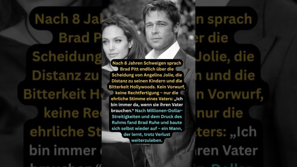 Brad Pitt bricht nach 8 Jahren Schweigen über Angelina Jolie. #BradPitt #AngelinaJolie #Hollywood