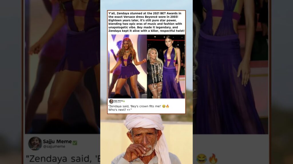Zendaya Rocks Beyoncé's Iconic 2003 Versace Dress in 2021! 🔥👑 #FashionTribute