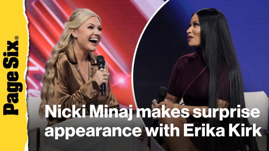 Nicki Minaj makes surprise appearance with Erika Kirk at TPUSA's AmericaFest
