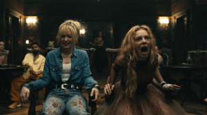 Kathryn Newon and Samara Weaving in 'Ready or Not 2: Here I Come'