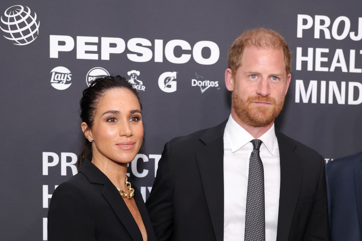 Meghan, Duchess of Sussex and Prince Harry, Duke of Sussex attend the Project Healthy Minds 3rd Annual Gala at Spring Studios on October 09, 2025 in New York City.