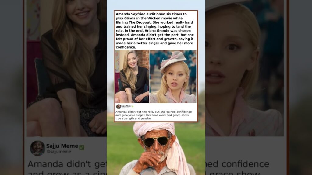 Amanda Seyfried Auditioned 6 Times for Glinda But Lost to Ariana #memes#shortsvideo#shorts