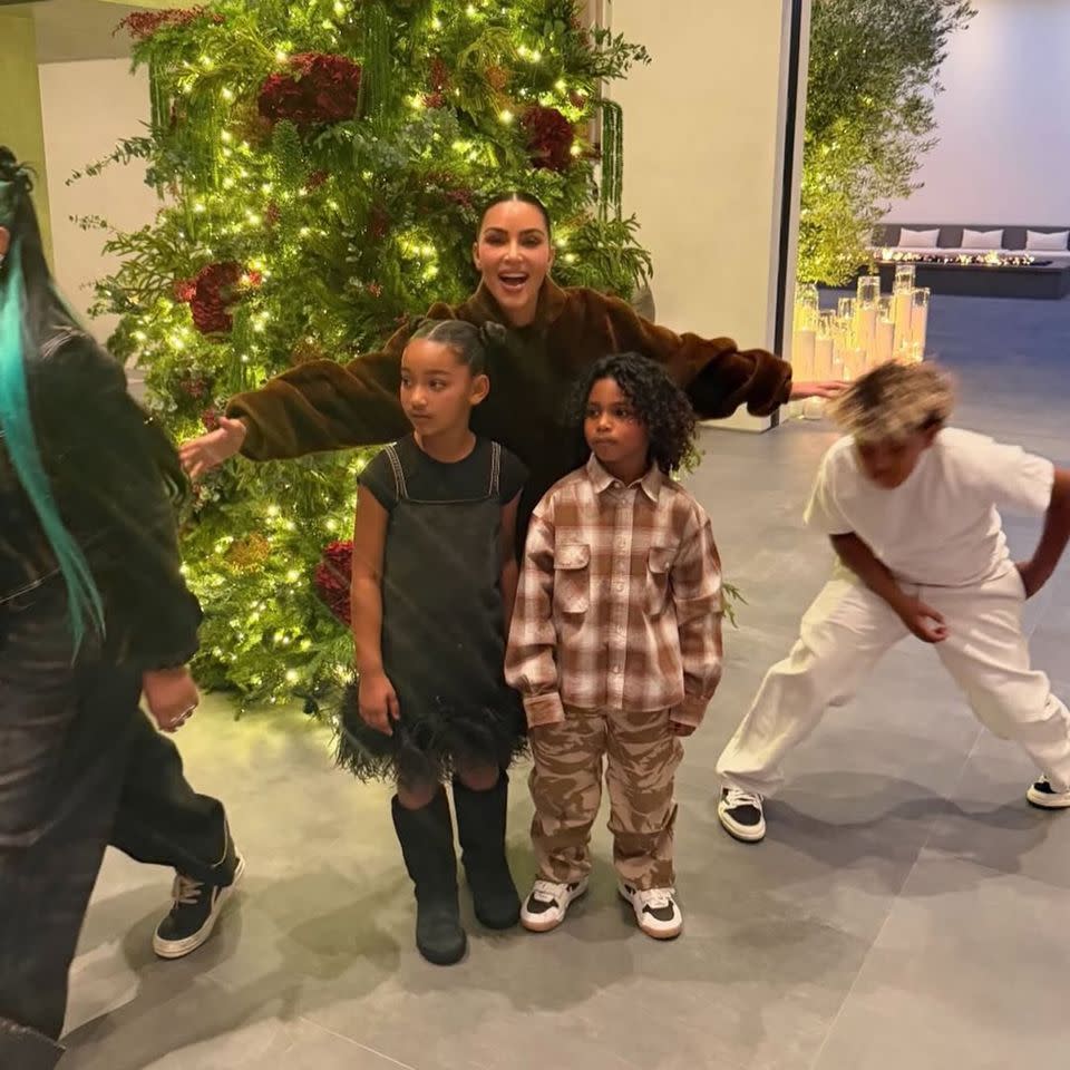 Kim Kardashian/Instagram Kim Kardashian with her children North, Saint, Chicago and Psalm West