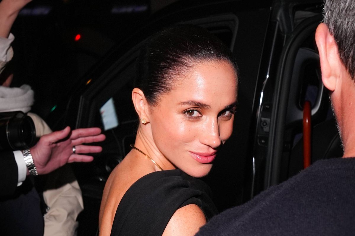PARIS, FRANCE - OCTOBER 05: Meghan Markle is seen during the Womenswear Spring Summer 2026 as part of Paris Fashion Week on October 05, 2025 in Paris, France. (Photo by Andrea Cremascoli/Getty Images)