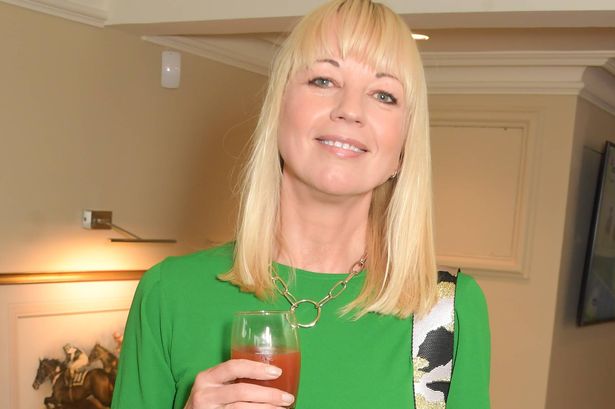 NEWBURY, ENGLAND - NOVEMBER 27: Sara Cox attends the Ladbrokes Winter Carnival on Ladbrokes trophy day at Newbury Racecourse on November 27, 2021 in Newbury, England. (Photo by David M. Benett/Dave Benett/Getty Images for Newbury Racecourse)