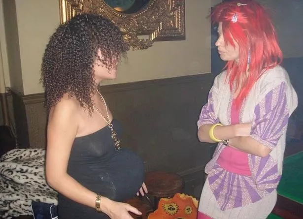 Sara cox and friend Peta in fancy dress