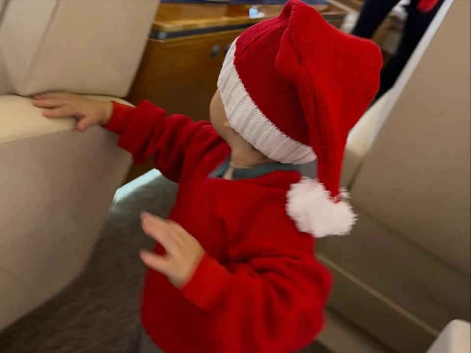 Justin Bieber shared pics of his son, Jack Blues, dressed up as Santa on Christmas Eve. Instagram/Justin Bieber