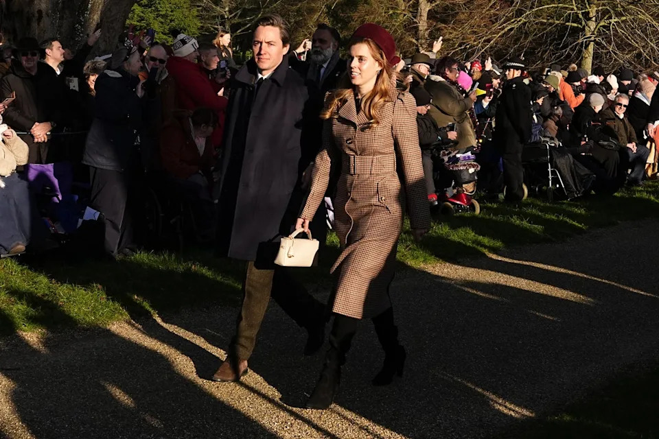 Princess Beatrice and Edoardo Mapelli Mozzi attending the Christmas Day morning church service (PA)
