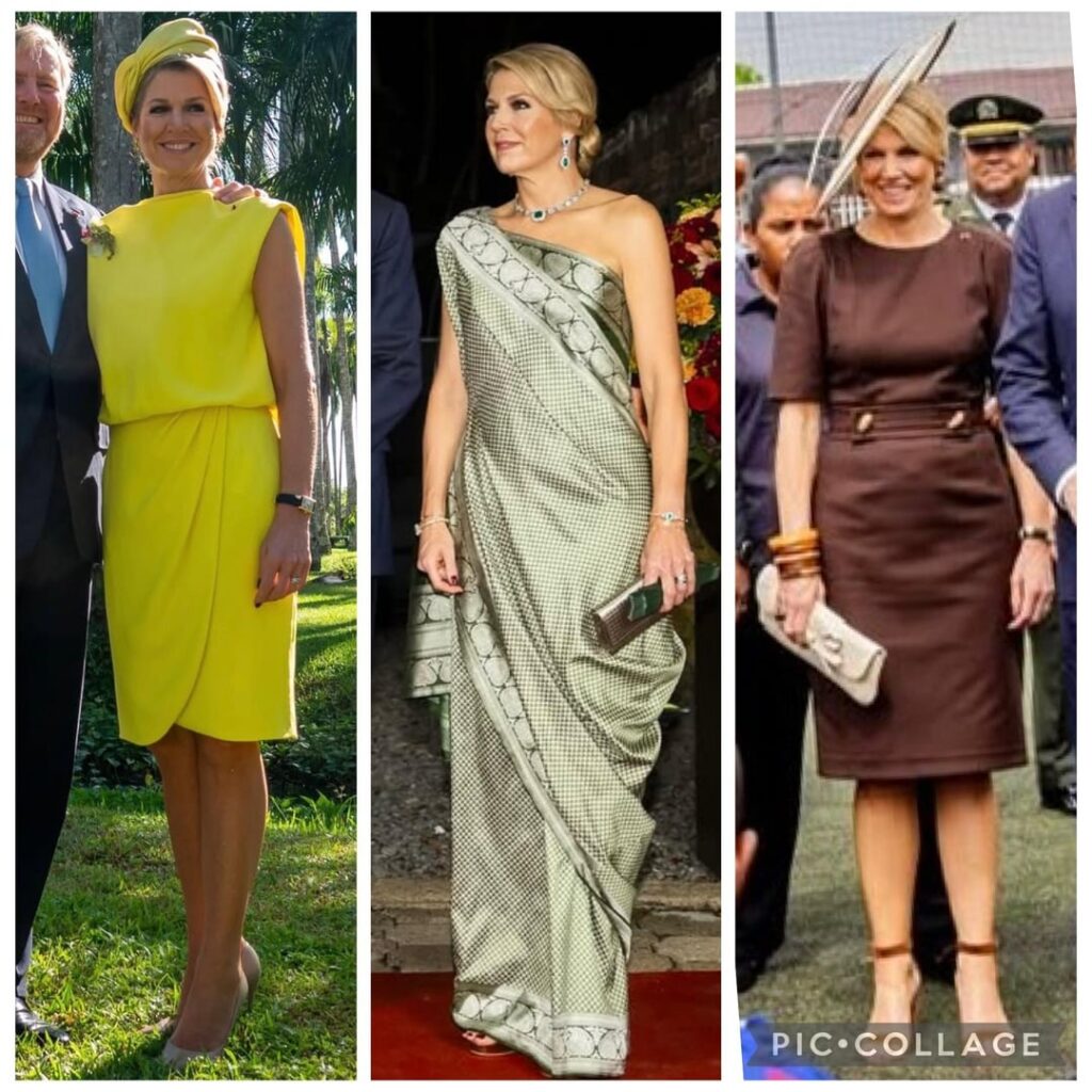 More Maxima looks from Suriname visit; royal couple tours a museum, an engineering school and a local soft drink factory