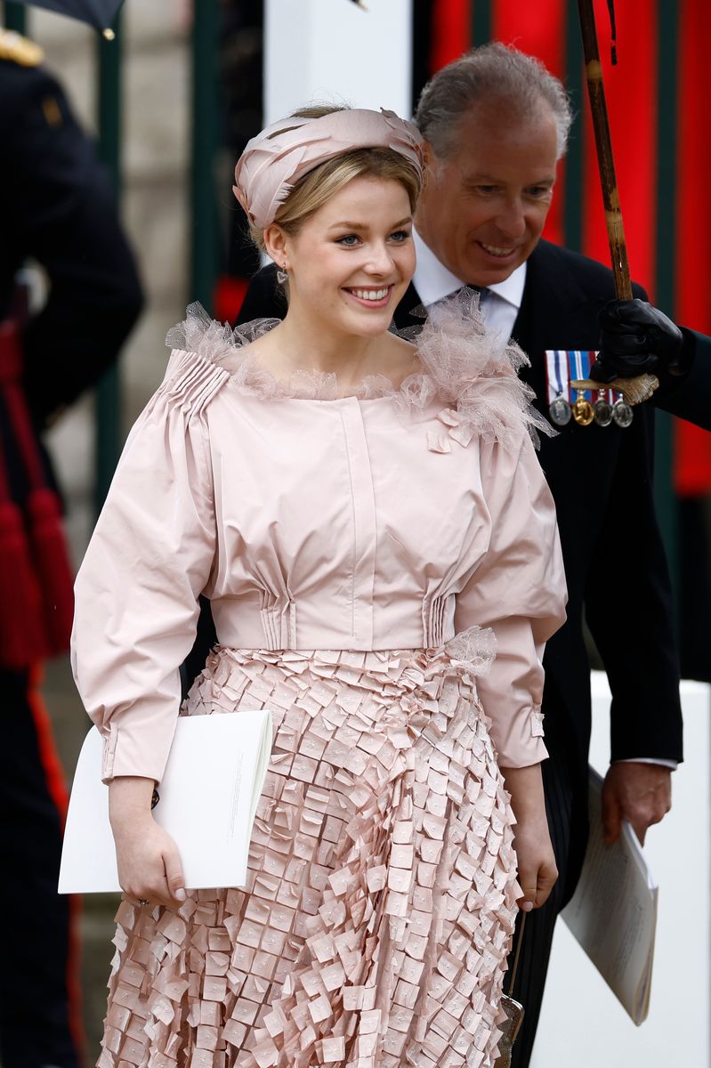 Lady Margarita Armstrong-Jones and David Armstrong-Jones, 2nd Earl of Snowdon depart the Coronation of King Charles III and Queen Camilla on May 06, 2023 in London, England. The Coronation of Charles III and his wife, Camilla, as King and Queen of the United Kingdom of Great Britain and Northern Ireland, and the other Commonwealth realms takes place at Westminster Abbey today. Charles acceded to the throne on 8 September 2022, upon the death of his mother, Elizabeth II. (Photo by Jeff J Mitchell/Getty Images)