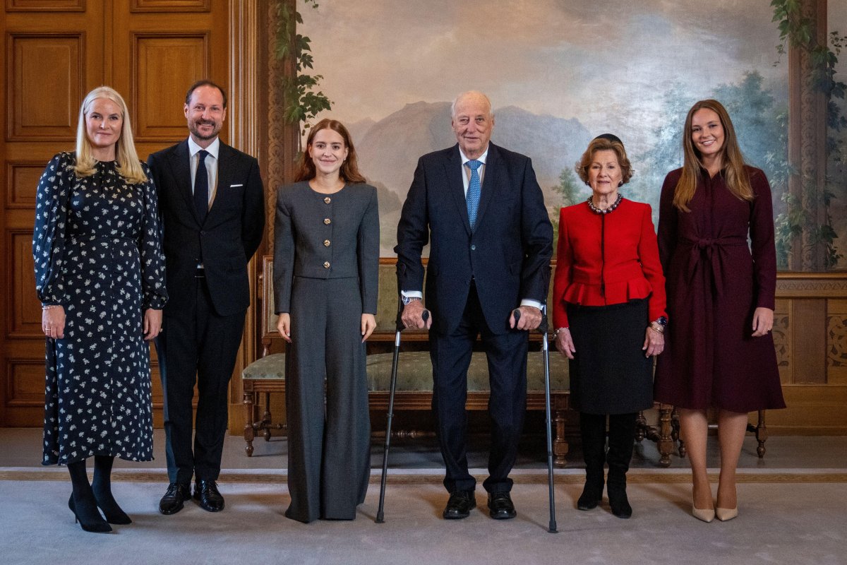 The Norwegian royal family receives Ana Corina Sosa, daughter of Nobel Peace Prize laureate Maria Corina Machado, at the Royal Palace in Oslo on December 10, 2025 (Heiko Junge/NTB/Alamy)