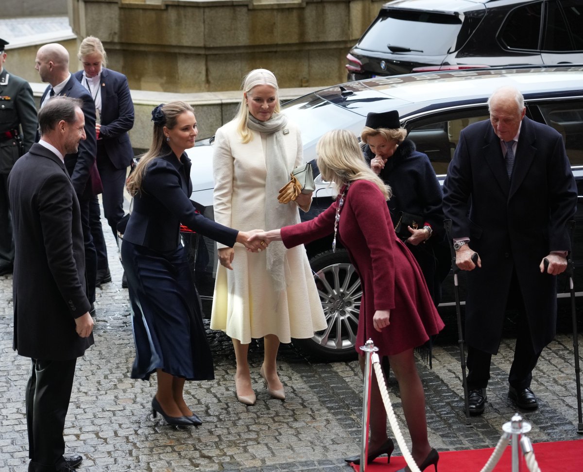 The Norwegian royal family attends the Nobel Peace Prize ceremony at Oslo's City Hall on December 10, 2025 (Gorm Kallestad/NTB/Alamy)