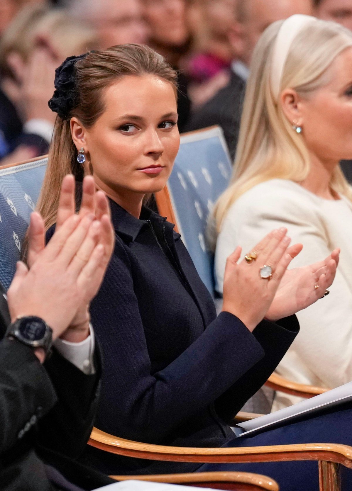 The Norwegian royal family attends the Nobel Peace Prize ceremony at Oslo's City Hall on December 10, 2025 (Ole Berg-Rusten/NTB/Alamy)