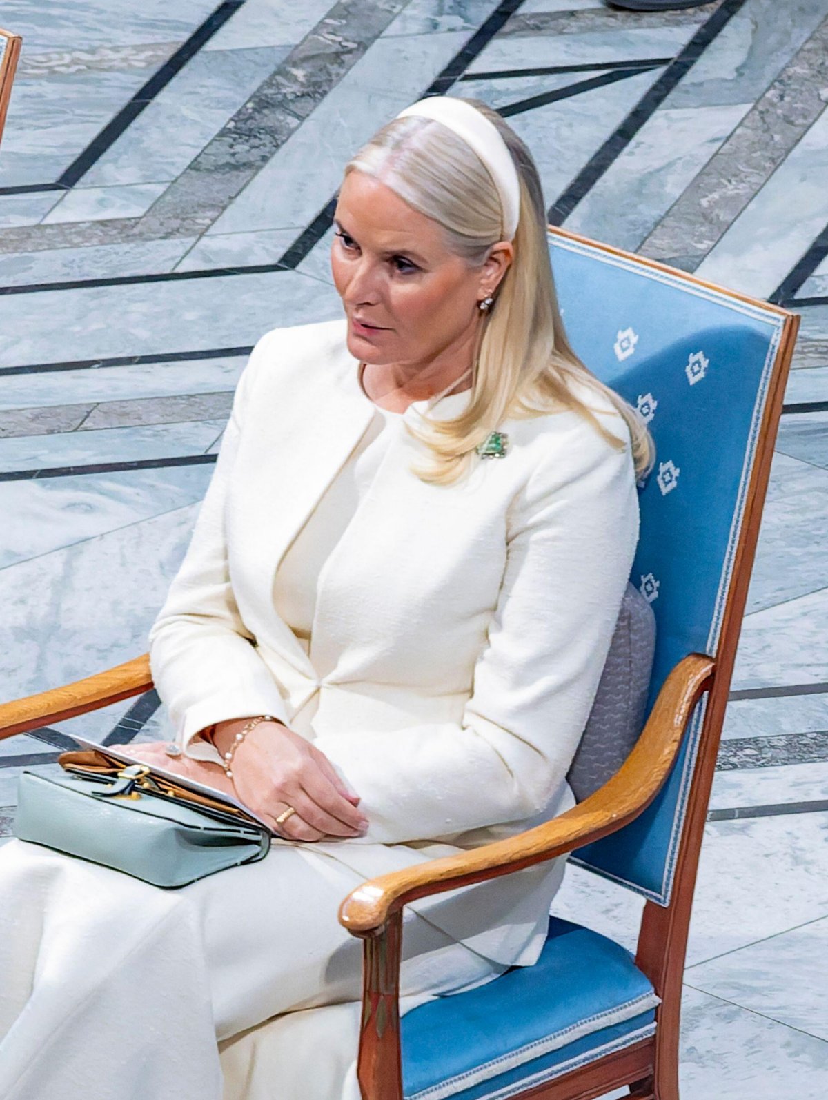 The Norwegian royal family attends the Nobel Peace Prize ceremony at Oslo's City Hall on December 10, 2025 (Nigel Waldron/Alamy)