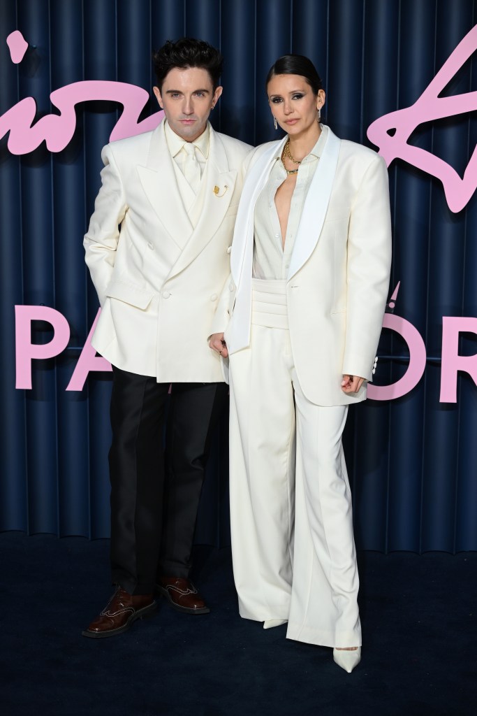 Daniel W Fletcher and Nina Dobrev attend The Fashion Awards 2025
