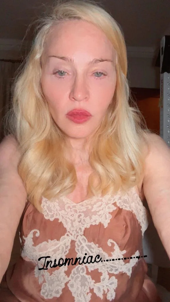 Madonna posed wearing minimal makeup via her Instagram Stories Saturday. Madonna/Instagram