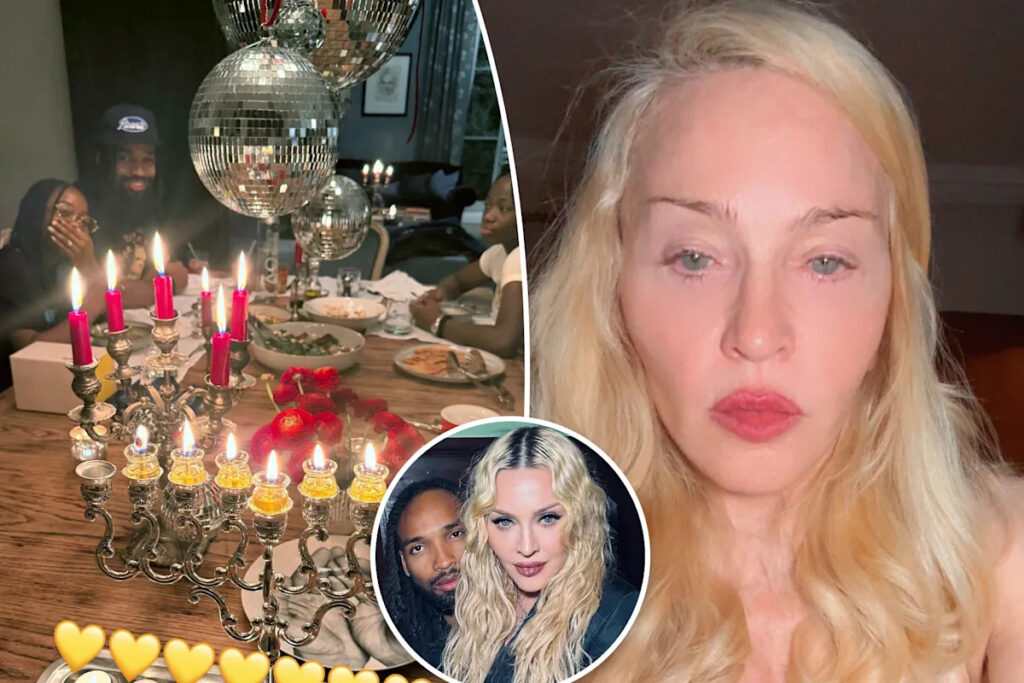 Madonna, 67, goes makeup-free to celebrate Hanukkah with much-younger boyfriend Akeem Morris, 29, and kids Yahoo entertainment home