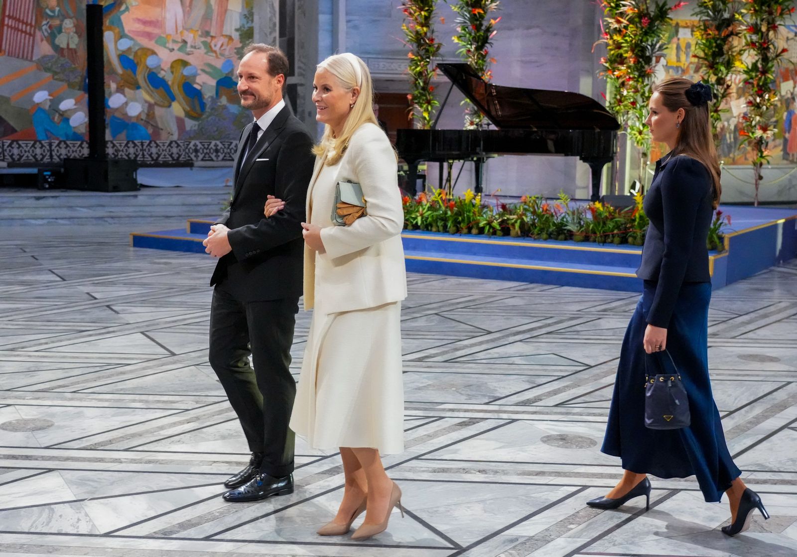 Image may contain Haakon Crown Prince of Norway Person Adult Keyboard Musical Instrument Piano Clothing and Skirt