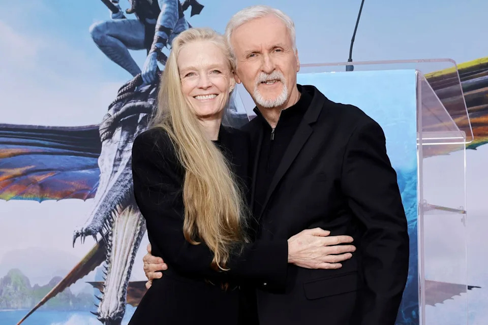 Kevin Winter/Getty Suzy Amis Cameron (left) and James Cameron in 2023