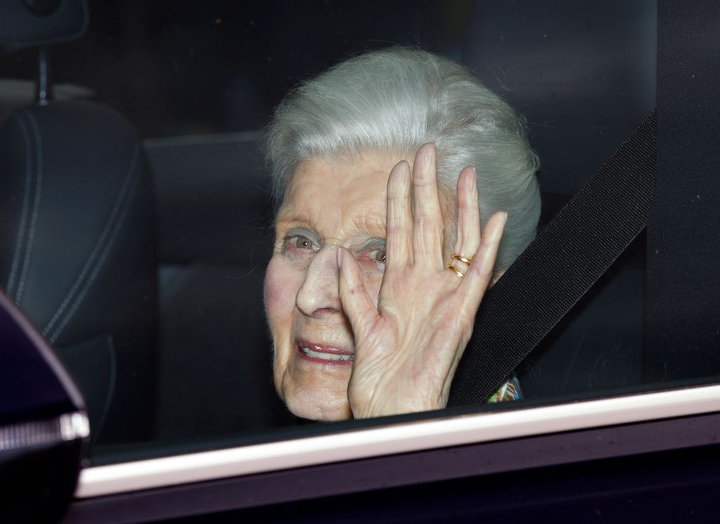 Princess Alexandra was seen arriving at the palace for the lunch on December 16