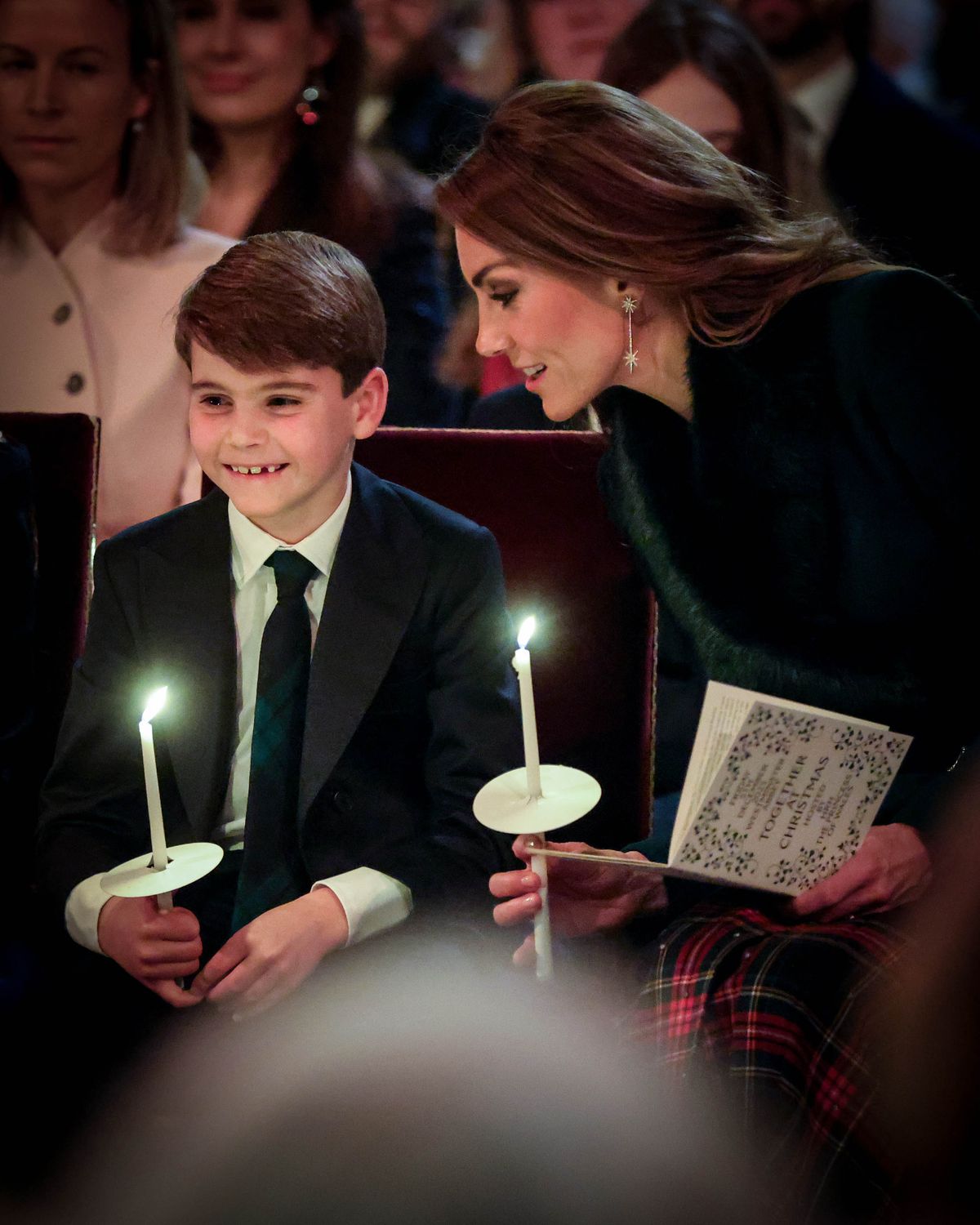 Prince Louis and Kate Middleton at the 2025 'Together At Christmas' Carol Service at Westminster Abbey