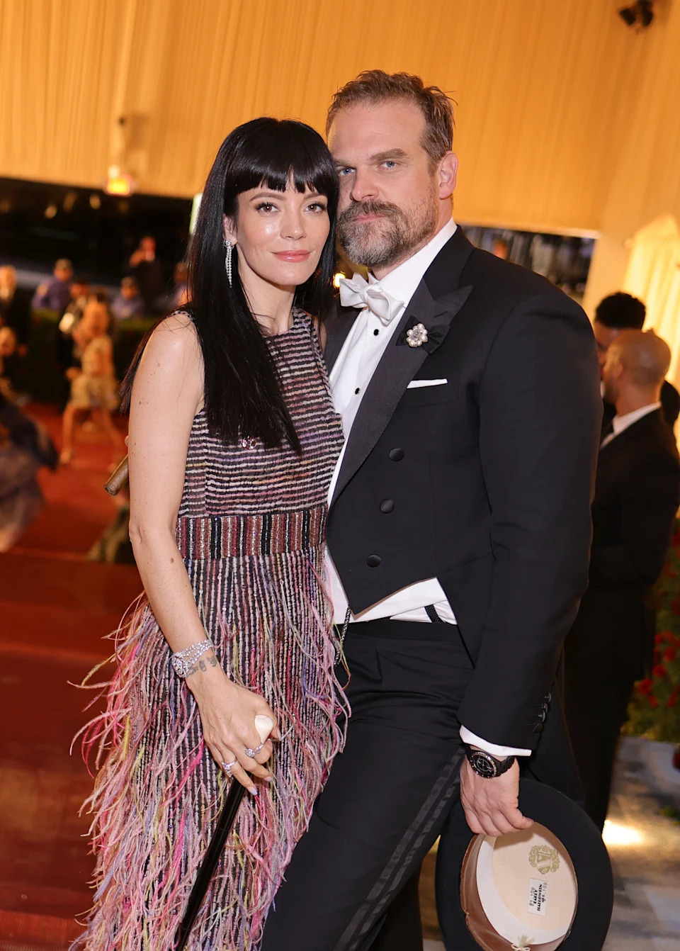 Allen reportedly found out about Harbour’s affair from texts on his phone. Getty Images for The Met Museum/Vogue