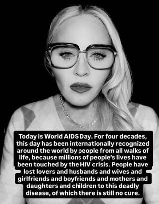 Madonna shares new post in honor of World AIDS Day