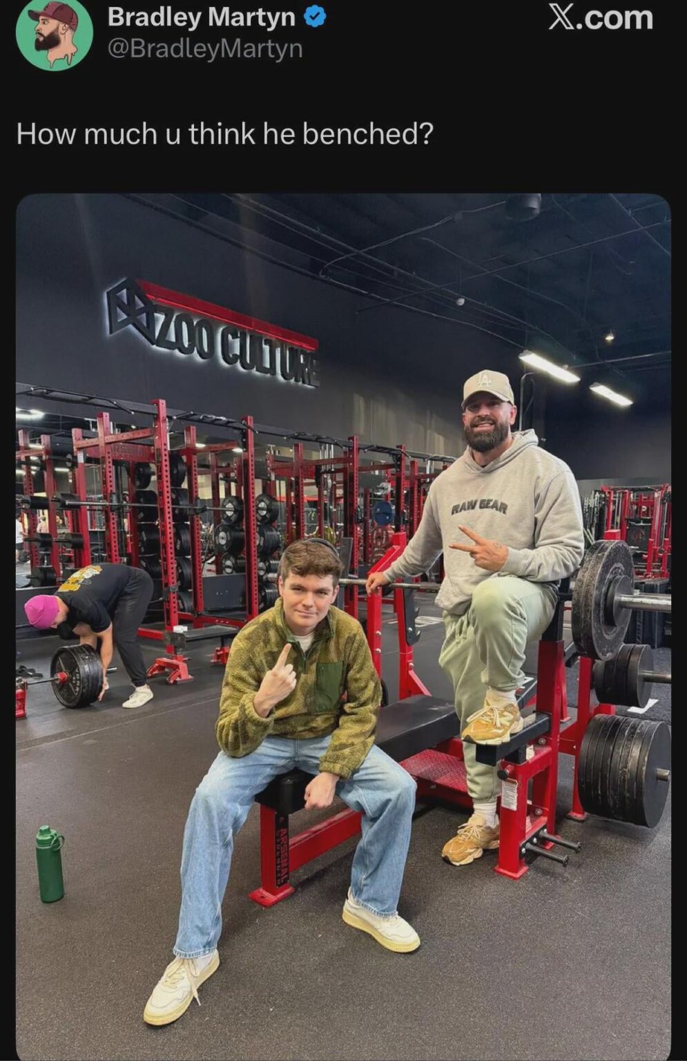 Manosphere Fitnessphere and Brosphere Podcaster: Bradley Martin platforms Nazi: Nick Fuentes to his followers and invites him to his gym for a workout.