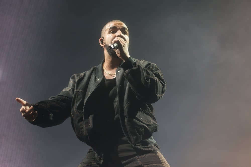 Drake performing