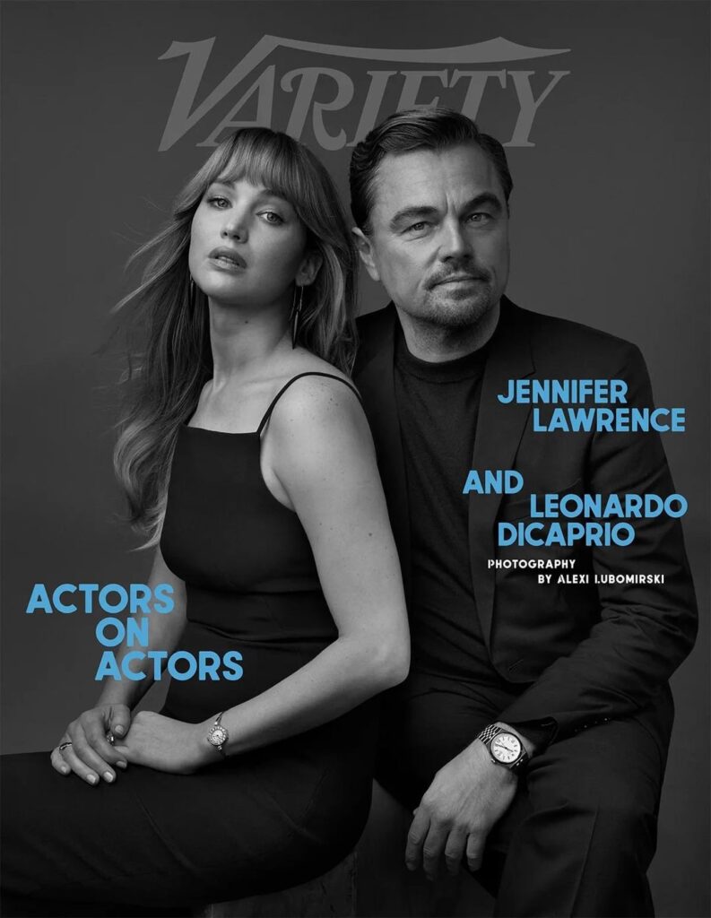 Leonardo DiCaprio and Jennifer Lawrence for Variety's Actors on Actors; Photography by Alexi Lubomirski