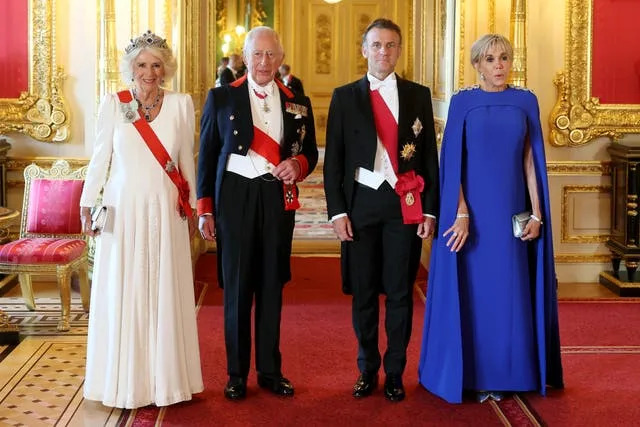 Camilla, Charles, Emmanuel Macron and Brigitte Macron