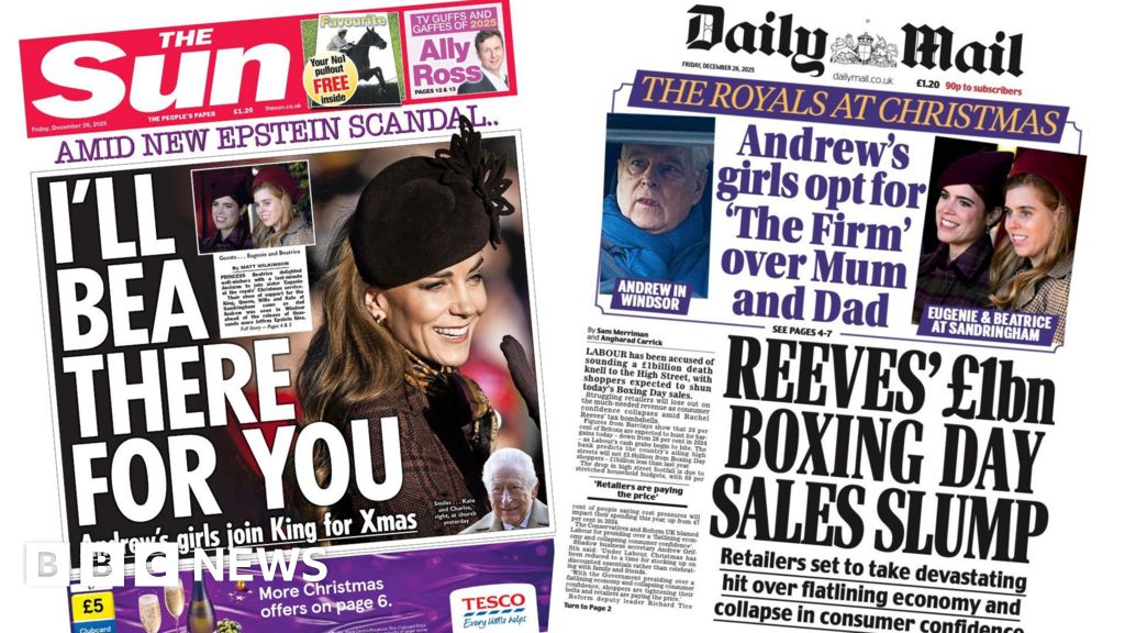‘I’ll Bea there for you’ and ‘Boxing Day sales slump’ 'I'll Bea there for you' and 'Boxing Day sales slump'