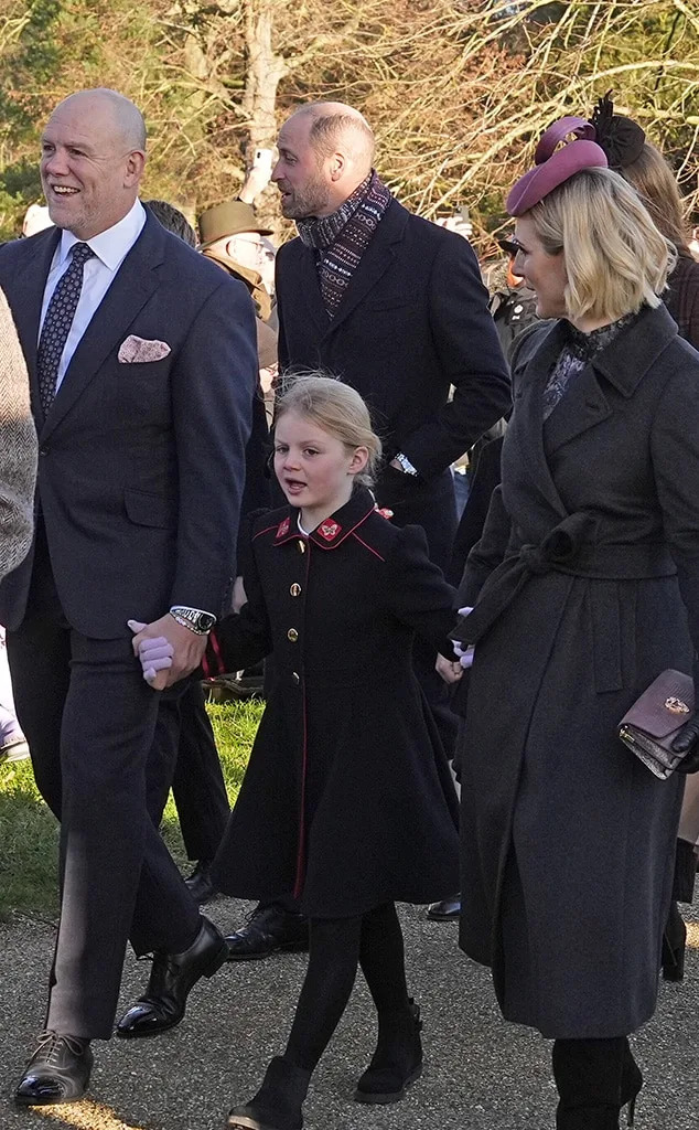 <p>Mike Tindall, Lena Tindall and Zara Tindall</p>