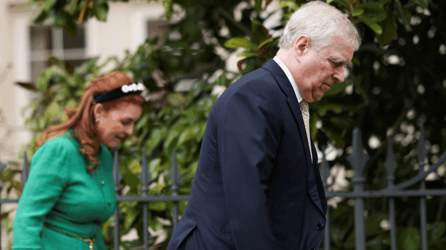 Ex-Prince Andrew and Sarah Ferguson are Expected at this Royal Occasion: “Everyone Is Dreading the Thought” Sarah Ferguson and Prince Andrew walking in front of trees