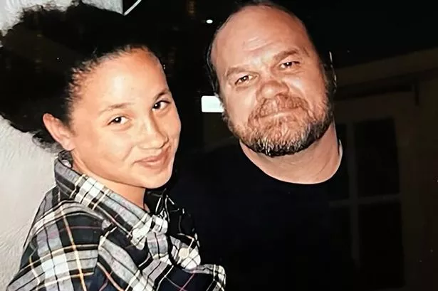 Meghan Markle with her estranged father Thomas Markle