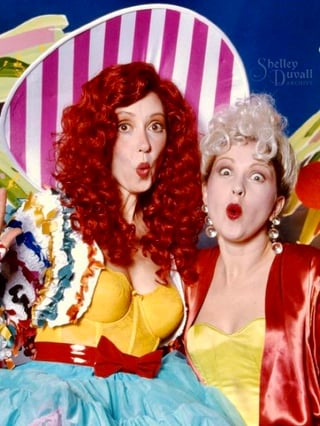 Shelley Duvall and Cyndi Lauper in Mother Goose Rock ‘n’ Rhyme, 1990