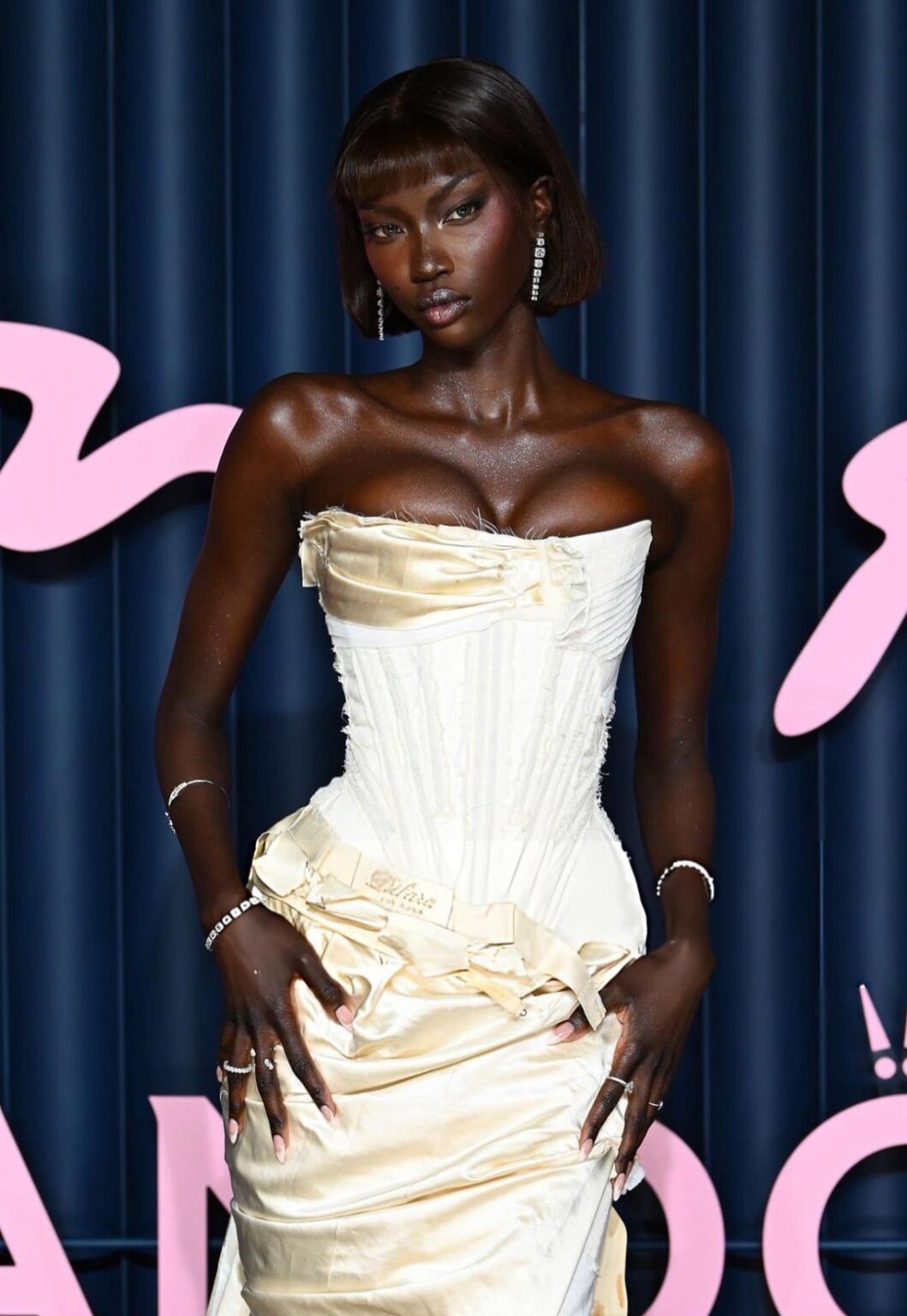 Model of The Year, Anok Yai looking ethereal at The Fashion Awards in London
