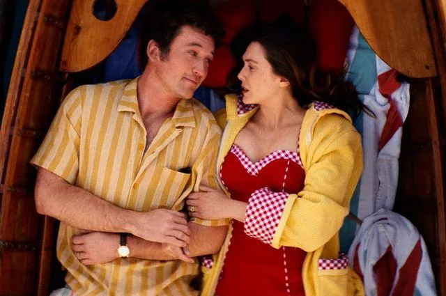 Leah Gallo/A24 Miles Teller and Elizabeth Olsen in Eternity.