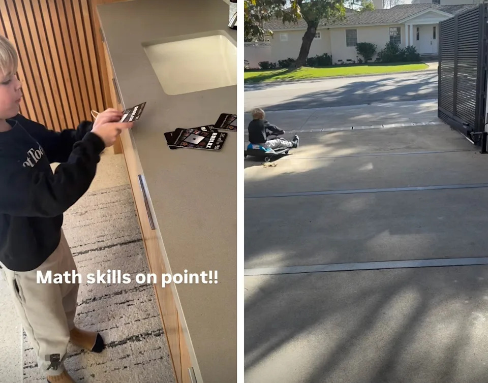 The 42-year-old star of "The Flip Off" took to her Instagram story to show off the gifts her son Hudson received for Christmas. <span class="image-credit">(Instagram)</span>