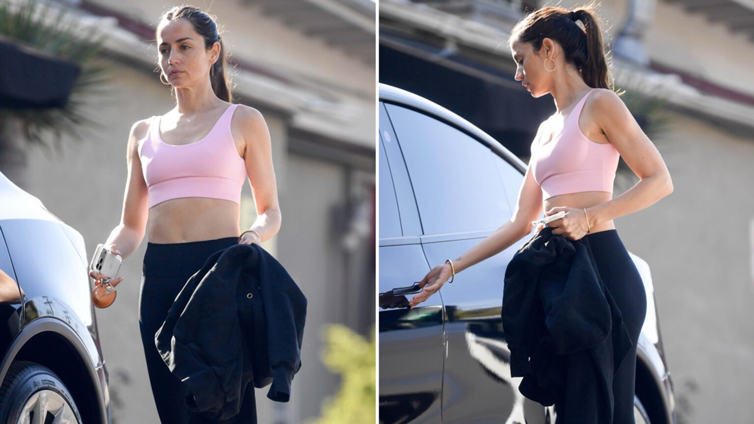 Ana de Armas Flaunts Toned Abs in Revealing Top on the Way to the Gym