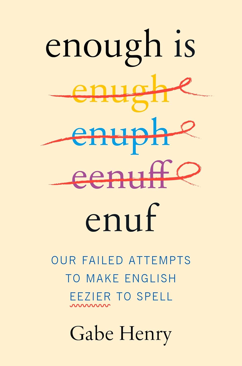 Book cover with variations of the word 