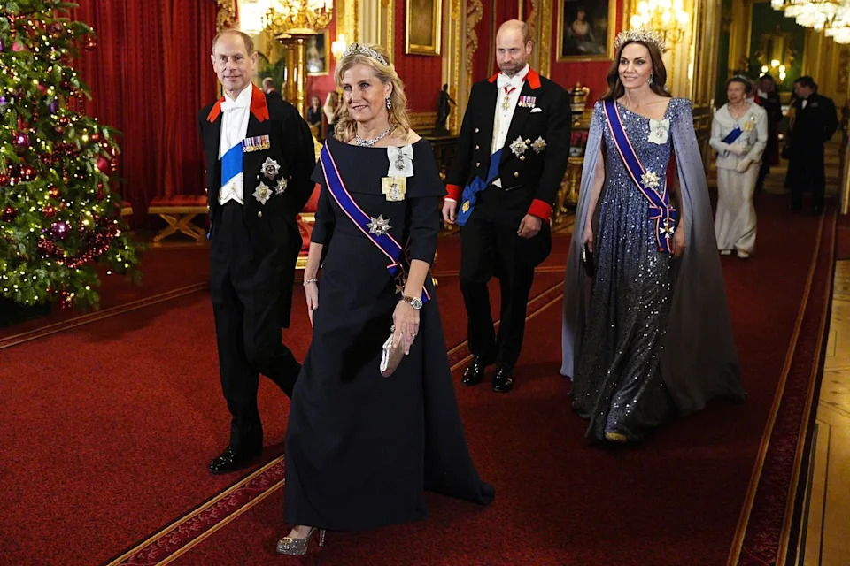 Aaron Chown - Pool/Getty Prince Edward, Sophie, Prince William and Kate Middleton attend the German state banquet on Dec. 3, 2025