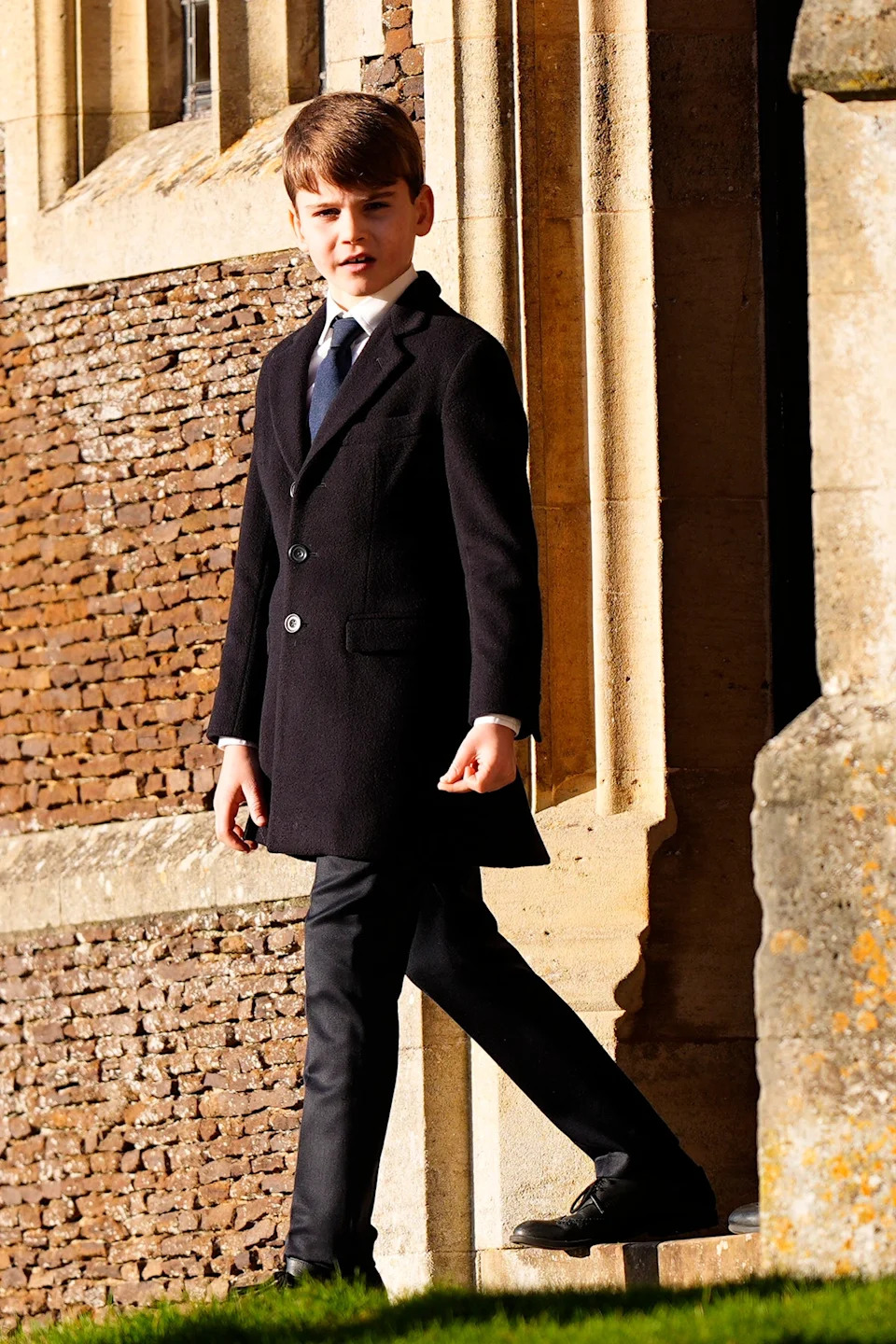 Prince Louis leaving the Christmas Day morning church service (PA)