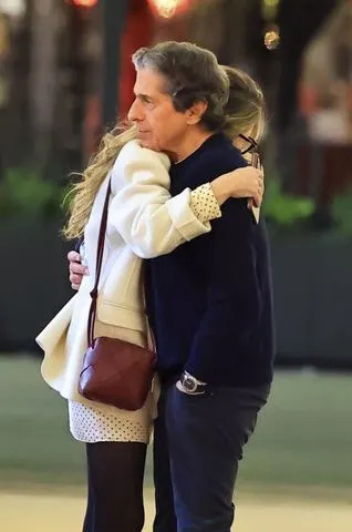 BACKGRID Rebecca Gayheart, 53, was seen sharing sweet PDA with Hard Rock founder Peter Morton, 78, during a rare appearance together at E-Baldi in Beverly Hills.